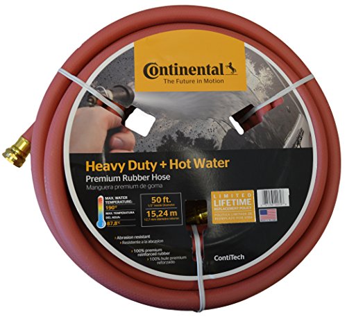 Continental Contitech Red Hot Water Heavy Duty Garden Hose 58&quot Id X 50 Feet Length
