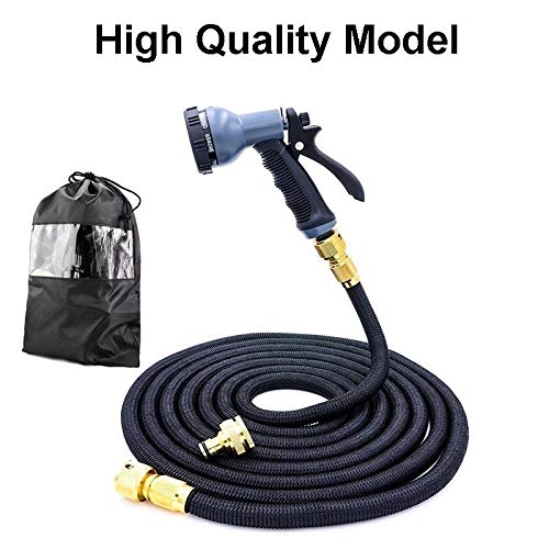 TMYQM 25Ft-200Ft Garden Hose Expandable Magic Flexible Water Hose EU Hose Plastic Hoses Pipe with Spray Gun to Watering Color  Black Diameter  EU Version