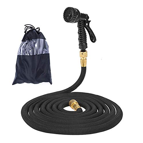 TMYQM 25Ft-200Ft Garden Hose Expandable Magic Flexible Water Hose EU Hose Plastic Hoses Pipe with Spray Gun to Watering Color  Black2 Diameter  EU Version