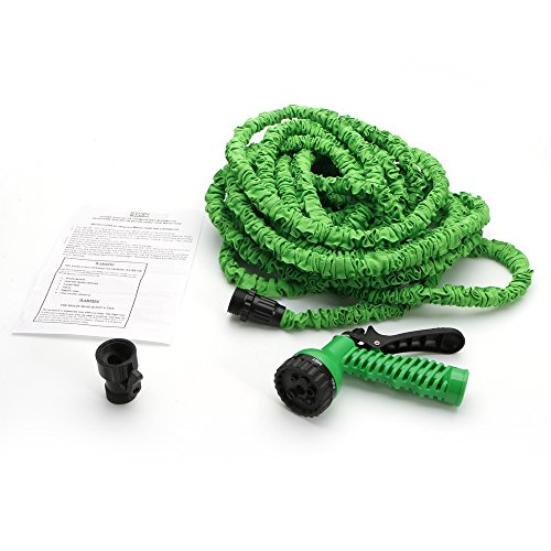 Expandable Garden Hose 100ft Pocket Flexible Green Water Hose with Spray Nozzle