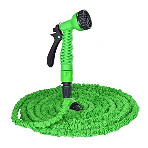 GB 25FT Expandable Flexible Garden Pipe with Spray Gun Impulse Garden Hose Watering Sprinkler Telescopic Plumbing with Spray Tool Lawn Yard Stretch Pressure Washer Suitable