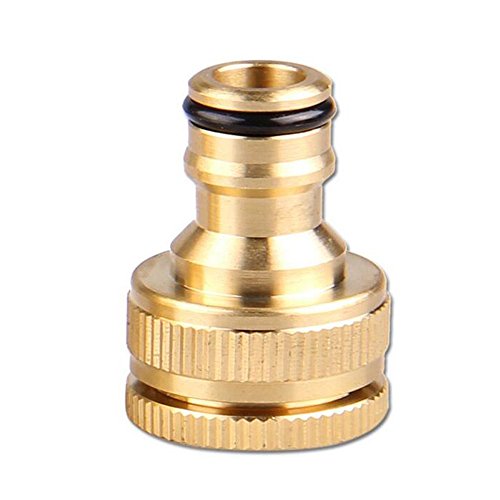 iHome&iLife 34 or 12 Brass Universal Garden Water Hose Thread Pipe Tap Adapter Coupler for Boat Garden Home Yard Watering Washing Cars Vhicles Cleaning Use
