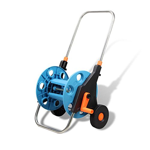 EJS Portable Garden Water Hose Reel Cart with Wheels