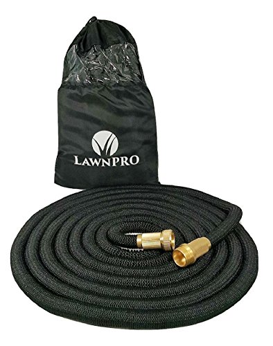 Lawnpro 50’ Expanding Garden Hose. New Summer 2016 Design. Kink-free. 5,000 Denier Woven Casing. Copper Fittings