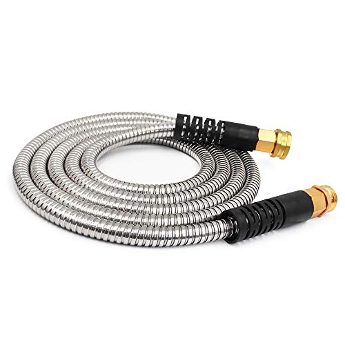 Cesun 10 Feet Metal Garden Hose Short Connector Hose Water Hose Extension Extremely Flexible Lead-in Hose for Hose ReelRVDehumidifier Lightweigh