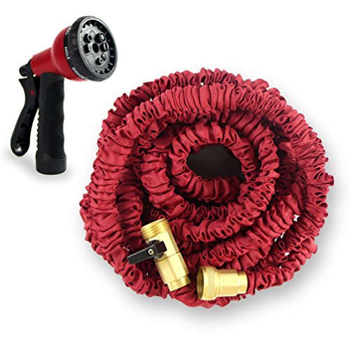 50ft Garden Hose Flexible 3 4 Inch Kink Free Expandable Hose 2016 With Brass Fittingsamp Spray Gun For Pressure