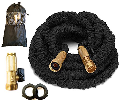 Expandable Garden Hose 50 Feet With Upgraded Brass Fittings And Inner Three Layers Latex Tube Strongest Flexible