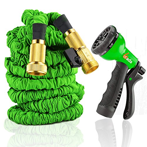 150' Heavy Duty Expandable Garden Water Hose By Gada + Free 8-way Sprayer(150ft)