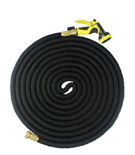 Focusairy 60 To 75 Feet Expanding Heavy Duty Expandable Strongest Garden Water Hose With Shut Off Valve Solid