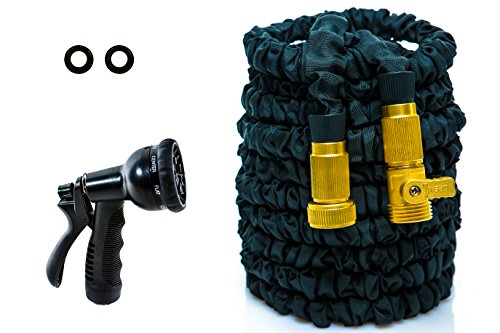 Newest 25'ft Double "m" Commando Hose Mark Ii Expandable Hose Heavy Duty Expanding Hose+ A Gift Spray Nozzle Solid