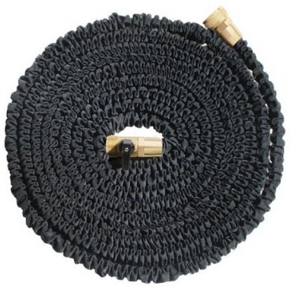 Worth And Nice 75ft Heavy Duty Expandable Hose black Upgraded Brass Fittings And Shut-off Valve Toughest