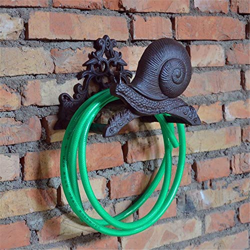 Hose Holder Euro Wall Mounted Cast Iron Garden Hose Hanger Snails Hose Butler Water Hose Holder Rack Reel Hook Gardening Rack Garden Wall Decoration for Manor Villa