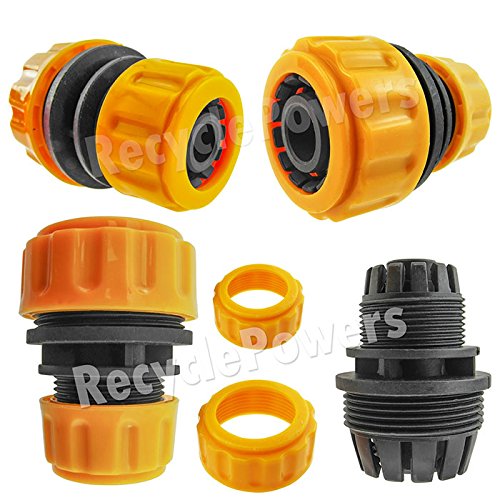 1/2" To 3/4" Garden Water Hose Extension Joint Repair Joint Joiner Connector Adapter Coupler