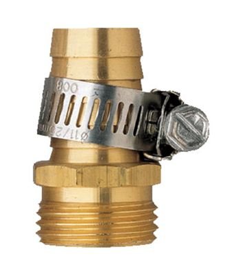 Orbit Male Aluminum Water Hose Repair Kit W/hose Clamp - 5/8", Tri-lingual