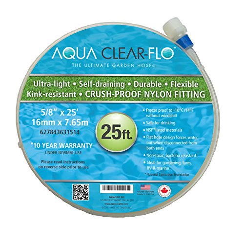 Aqua Clear-Flo Lightweight Expanding Garden Hose 25 Feet
