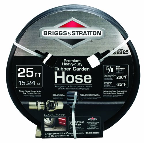 Briggs And Stratton 8bs25 25-feet Premium Heavy-duty Rubber Garden Hose