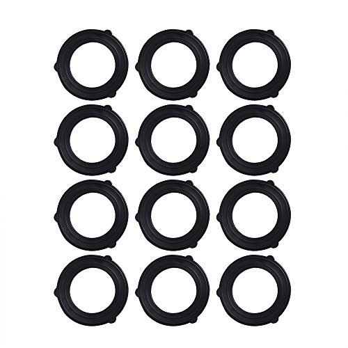Outus 12 Pack Garden Hose Washers For Hoses, Spray Nozzle, Y Splitter And Other House Devices, Black