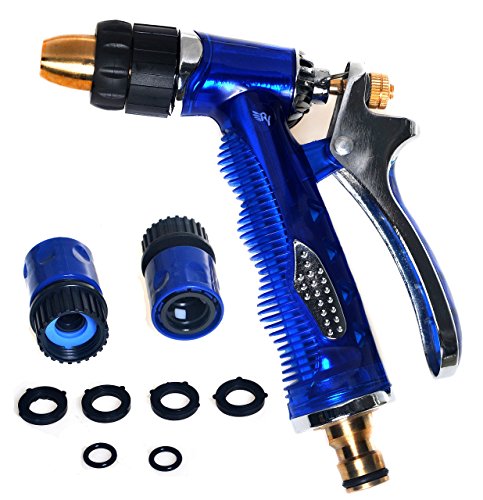 Raaya Garden Hose Nozzle Heavy-duty High-pressure Flow Control - Equipped With Quick Connectors / Rubber Washer