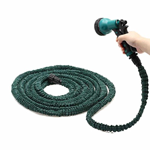 Bronco Latex 50 FT Expanding Flexible Garden Water Hose with Spray Nozzle