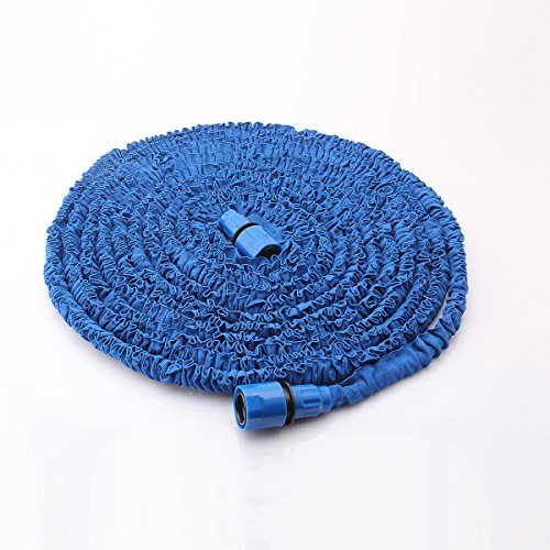 Dazone Blue Garden Shrinking Expanding Water Hose for Windows Gardens Terraces Patios and More Which Could Stretch to 3 Times its Original Length 25 Feet