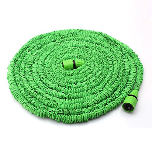 Dazone Green Garden Shrinking Expanding Water Hose for Windows Gardens Terraces Patios and More Which Could Stretch to 3 Times its Original Length 50 Feet