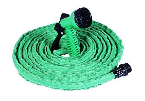 Garden Hose 50 Feet With 7 Functions Spray Nozzle Augymer Flexible Rubber Expanding Garden Water Hose Retractable