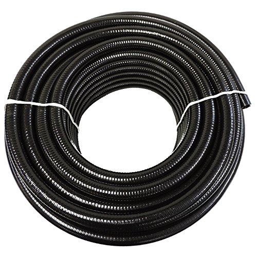 1&quot Dia X 50 Ft - Hydromaxx&reg Black Flexible Pvc Pipe For Koi Ponds Irrigation And Water Gardens