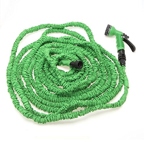 Green 100FT Hose Expandable Flexible Yard Garden Water Pipe With Spray Nozzle Head