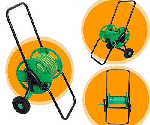 Garden Yard Watering Storage Hose Cart 148 Ft Capacity Slide Track 2 Wheel Reel