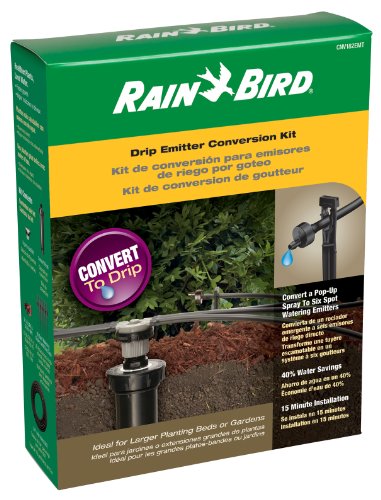 Rain Bird CNV182EMT Drip Irrigation Sprinkler Conversion Kit 1800 Series Pop-Up to 6 Drip Emitters with Tubing