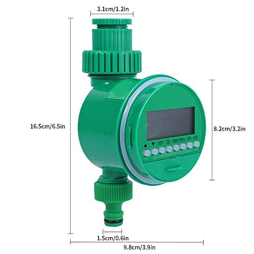 Garden Water Timers - Automatic Garden Watering Timer Electronic LCD Display Home Ball Valve Water Timer With Adjustable Dripper Controller System 7
