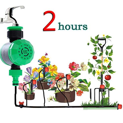 WG LCD Waterproof 2 Hours Automatic Electronic Water Timer Garden Irrigation Controller Digital Intelligence Garden Water Timer