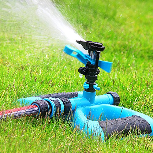Dewelã€€ Water Sprinkler System Impulse Long Range Sprinklers for Garden and Lawn