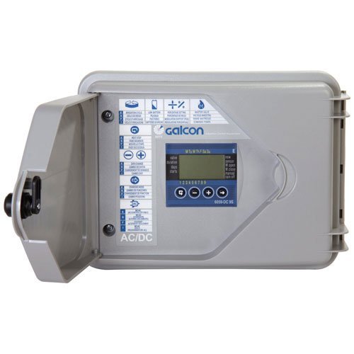 Galcon 6259s Dc-9s 9-station Indoor Or Outdoor Wall Mounted Battery Operated Irrigation Controller