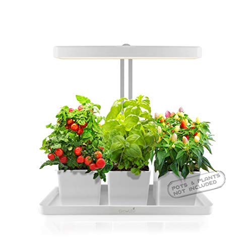 GrowLED LED Indoor Garden Herb Garden Kitchen Garden Height Adjustable Automatic Timer 24V Low Safe Voltage Ideal for Plant Grow Novice Or Enthusiasts Various Plants DIY Decoration White