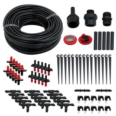 75ft Garden and Greenhouse Landscaping Irrigation Plant Watering Drip Hose Sprinkler System Kit