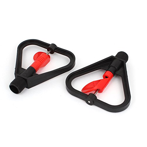 Garden Lawn Irrigation Rotation Water Sprinkler Head 2 Pcs Black Red