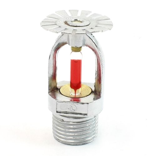 Water Spraying Fire Sprinkler Head 20mm Dia Thread Red Silver Tone