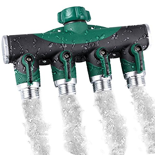 Hose Splitter Mengar 4 Way Garden Hose Splitter Water Saving Garden Hose Connector - Home Garden Watering System