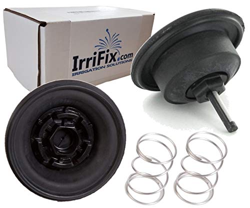 IrriFix Box Set - 2 Pack Rain Bird Diaphragm Assembly Repair Kit for 100-PGA Sprinkler Irrigation Valves - Rainbird 100PGA Model DIAPH100PG Diaphram with Springs for 1 Inch Electric Valve