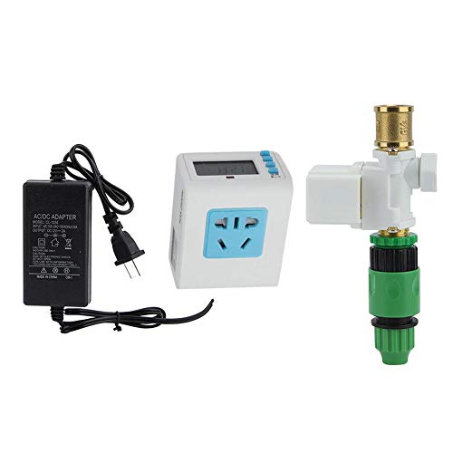 Mumusuki Water Irrigation System Controller Automatic Timer Watering Solenoid ValveUS 100-240V