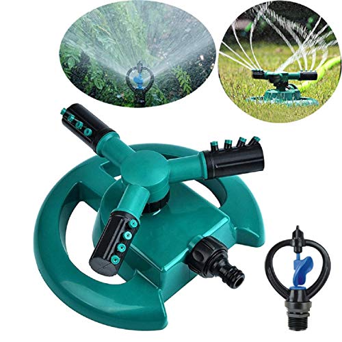 Cinhent Garden Sprinkler Head Automatic Water Sprinklers 360 Degree Rotating with a Large Area of Coverage Adjustable Weighted Gardening Watering System Lawn Sprinkler