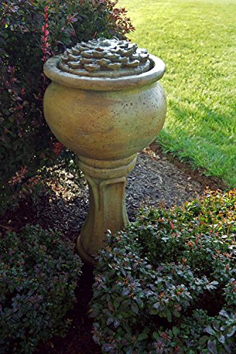 Henri Studio 2 Piece Dahlia Patio Bubbler Fountain Tall Relic Roho-Eligante