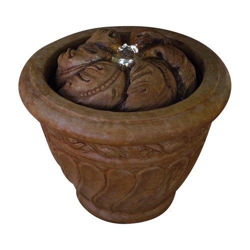 Henri Studio 2 Piece Leaf Patio Bubbler Fountain Relic Sargasso