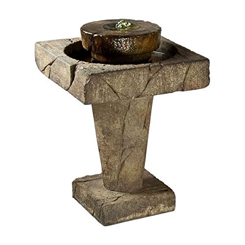 Henri Studio 2 Piece Stone Edge Bubbler Fountain Relic Terra