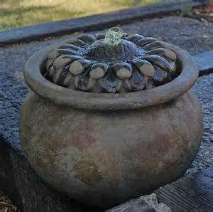 Sunflower Patio Bubbler Fountain 2 pc By Henri Studio