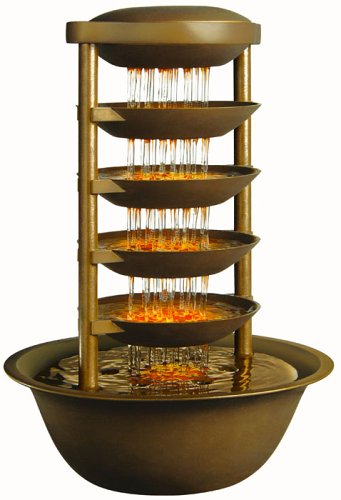 HoMedics WFL-ETN Envirascape Eternal Rain Illuminated Relaxation Fountain Bronze