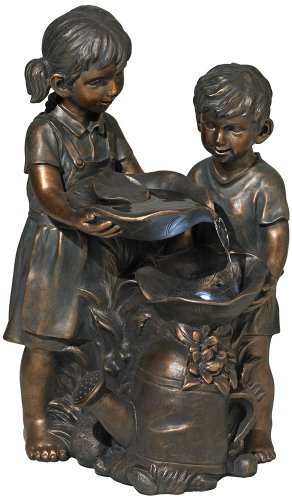 Boy And Girl Indooroutdoor Bronze Fountain