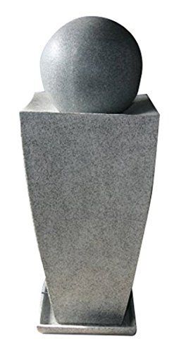 Screen Gems 14 by 14 by 45-Inch Long Square Planter with Ball Fountain
