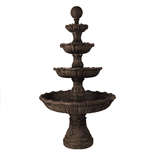 Sunnydaze Large Tiered Ball Outdoor Fountain 80 Inch Tall